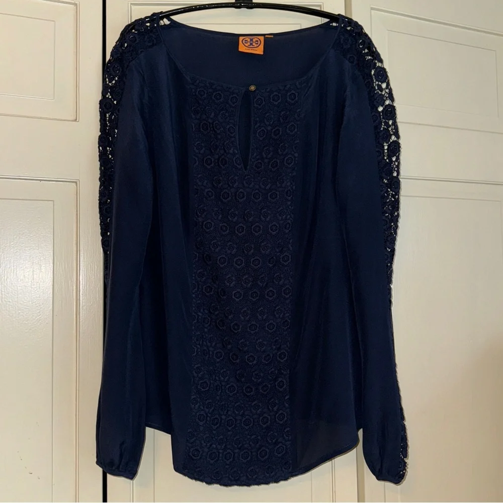 Tory Burch Silk Lillian Blouse, size 10 - Picture 6 of 13